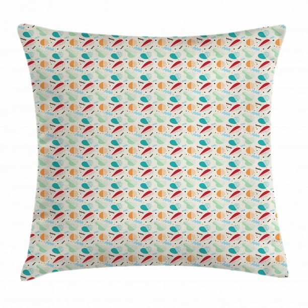 SINGLE TRENDY CUSHION COVERS RED HEARTS GREEN APPLE PEAR BLUE ORANGE BACKING